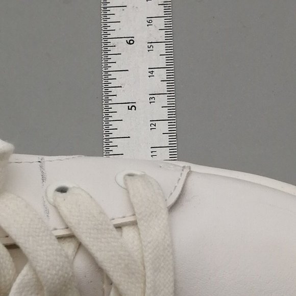 Steve Madden Womens Blade Sneakers White Faux Leather Lace‎ Up Low Top 8M - Picture 8 of 12